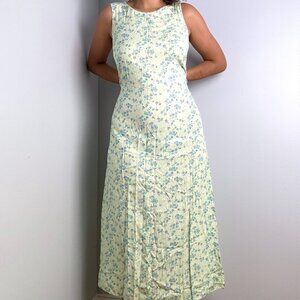 Y2K Green Floral Maxi Dress